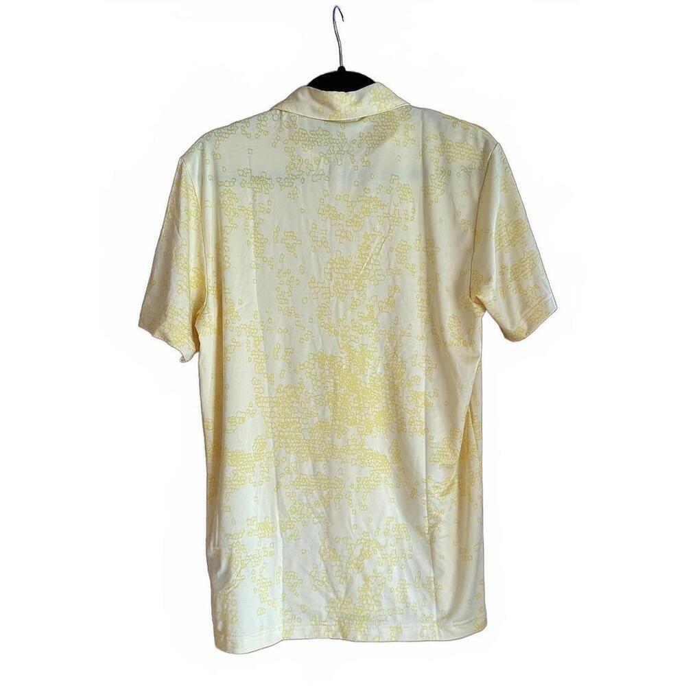 NWT Adidas Athletic Prisma Sport Golf Polo Shirt Yellow Size Small - Picture 3 of 9